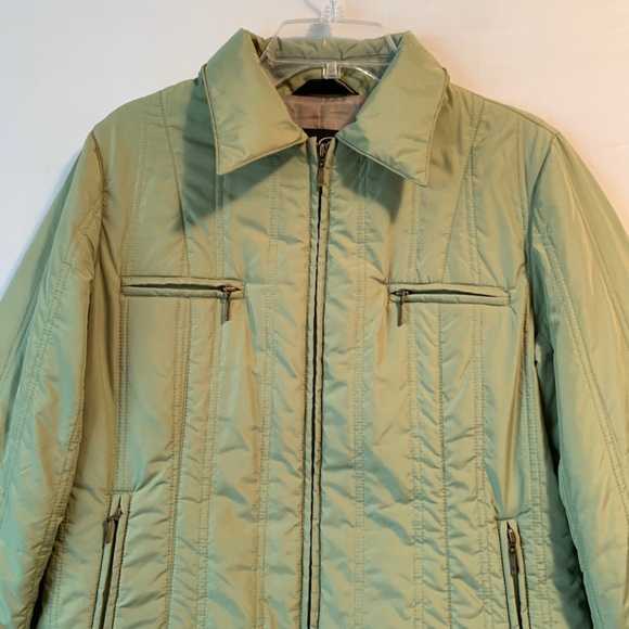 Utex Design Women Olive Green Quilted Jacket Size M - Picture 3 of 7
